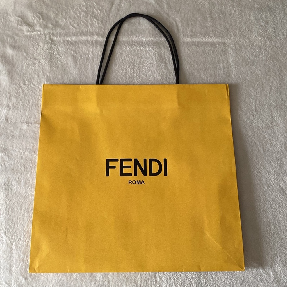 Fendi Paper Shopping Bag With Ribbon String - image 5